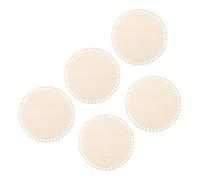 Totority 5pcs Wood Bag Shaper Base for Crochet and Knitting, Beige Wooden Basket Bottom Protects Bag Base, Comfortable to Touch, Simple and Delicate Design for Gift Making and Handbag