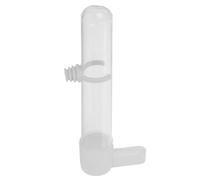 Totority 65ml Bird Parrot Feeding Cup Water Feeder for Bird Cage Easy to Clean Easy to Install Plastic 6.48x1.10x1.10in Use Random Color