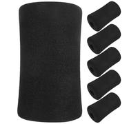 Totority 6pcs Black Sponge Foam Pads for Exercise Foot Replacement Parts, Compact Design Gym Equipment Accessories Suitable for Home and Professional Gym Workouts