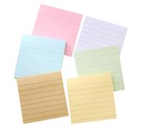 Totority 6pcs Colored Tearable Self-adhesive Memo Pads Paper Notes Creative Design for Students and Office Staffs, Suitable for Office and Can Stick on Blackboards
