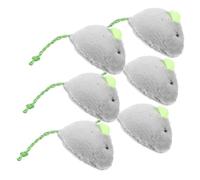 Totority 6pcs Mouse Plush Mouse Cat Interactive Chew Mental Stimulation Plush Fabric for Boredom Relief Indoor Cats and Kittens