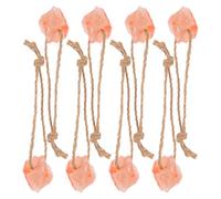 Totority 8pcs Himalayan Salt Lick Rope for Horses Cattle Goats Deer with Hanging Rope Natural Mineral Salt Block for Livestock Animal Chew Treats Each
