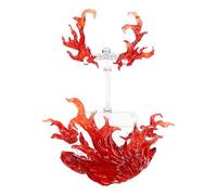 Totority Action Figure Stand, Lightweight DIY Assembly Model Holder with Fire Effect Display, Stable Flat Bottom for Hg Rg Shf 1/144 Figures, Red