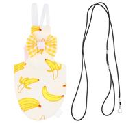 Totority Adjustable Cotton Parrot Flight Suit with Leash for Love Birds and Cockatiel, Practical Bird Diaper for Hiking and Travel, Simple and Elegant Design in Yellow