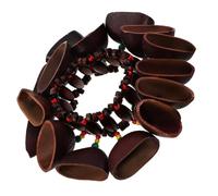 Totority African Drum Bracelet Percussion Wristband Nuts Shell Handbell Musical Instrument Accessory for Music Performance and Dance Unisex Traditional Rattle