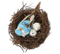 Totority Artificial Bird Nest Simulation Rattan Bird Nest Decor for Garden Outdoor Use Ornaments Photography Prop Random Color