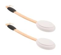 Totority Back Scrubber for Men and Women with Long Handle and Soft Sponge Head, 2pcs Silicone Shower Brush, Ideal for Bathing, Exfoliating, and Enhancing Skin Care