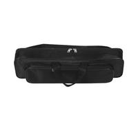 Totority Black Single Layer Oxford Cloth Fishing Pole Holder Bag | Steel Wire Frame, Foldable Strap and Handle, for Anglers, Reels and Gear, Travel Use
