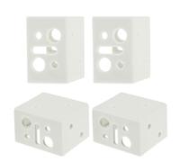 Totority Blinds Parts Window Blinds Accessories Parts 4PCS White Plastic Headrail Holder Brackets for 2.5CM Aluminum Alloy Frame Hotel Home