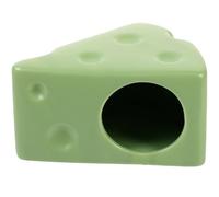 Totority Ceramic Hamster Cooling Nest with Cheese Design, Summer Cooling Pet Hideout and Sleeping Bed for Hamsters and Guinea Pigs, Decorative Small Animal House Random Color