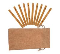 Totority Chinese-Style Divination Game Bamboo Sticks Set of 10 with Storage Bag for I Ching Practice and Fortune Telling