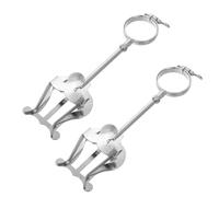 Totority Clarinet during Practice and Performance 2pcs Silver Music Sheet Clips Made of Sturdy Iron, Adjustable Lyre Music Holders for Convenient Reading and Versatile Use
