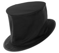 Totority Collapsible Magician Top Hat for Performances and Stage Use, Black Polyester Material with Easy Storage and Spring Design, Costume Accessory for Halloween, Birthday, and Party