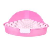 Totority Compact Pink Bunny Toilet Litter Box for Small Animals like Rats and Guinea Pigs, Practical Plastic Pet Potty Trainer Suitable for Garden and Living Room Use