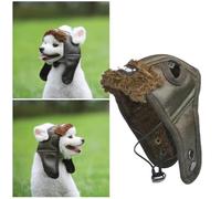 Totority Creative Great Pet Pu Brown Dog, for Dogs Pilot and Cats Hat Stylish Simple Design Hats Caps Accessory Photo Sessions and Parties for Animal Lovers