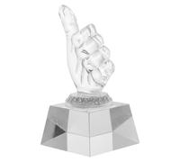 Totority Decorative Crystal Trophy Award Trophy Creative Realistic Design Crystal Tabletop Decoration for Courtyard Gardens and Parties