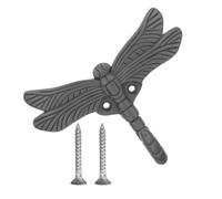 Totority Dragonfly Decorative Wall Hook Cast Iron Black Retro Hanger | Vintage Aged Finish, Easy Install with Screws and Anchors, for Bags, Keys and Entryway Storage Random Color