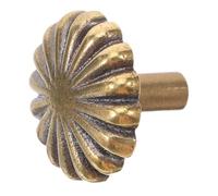 Totority Flower Dresser Knobs Brass Daisy Cabinet Handle Decorative Drawer Pull for Home Interior Drawers Vintage Retro