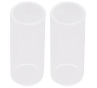 Totority Glass Guitar Slide for Acoustic and Electric Guitar Players - Bottleneck Slide with Excellent Intonation and Enhanced Middle Harmonics - Set of 2 for Blues Rock Country Playing