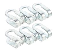Totority Gym Cable End Fittings and Wide Compatibility with Effortless Installation 6pcs U Shape Steel Wire Rope Clamps for Home Gym Cable Repair Accessories