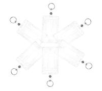 Totority Id Card Badge Holders PC Material Vertical with Thumb Slot 6pcs Protective Card Sleeves Convenient Retrieval for Purposes and Occasion