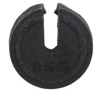 Totority Orthopedic Traction Scale Weight Iron Slotted Black Hooked Counterweight 0.5kg for Orthopedic Devices, Industrial Scales, Clinical Use
