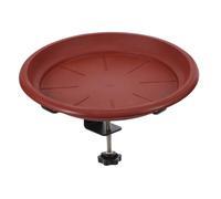 Totority Outdoor Hanging Bird Feeder Tray with Clamp Suspended Window Railing Mount for Garden, Balcony, Patio Feeding Station, Outdoor Bird Bath and Planter Support