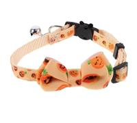 Totority Pet Collar Stylish and Delicate Design Easy to Put and Take Polyester Material Adjustable Halloween with Bell for Cats and Dogs for Halloween or Festive Decoration