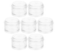 Totority Pill Material Waterproof and Dustproof with PC Compact 7pcs Portable Round Organizer Case for Medication Creative Design Daily for Travel and Tabletop Use