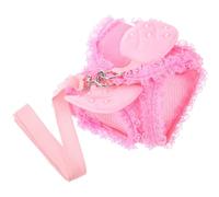 Totority Pink L Large Pet Harness Vest with Angel Wings, Soft Breathable Chest Strap for Cats and Dogs, Adjustable No-pull Design Suitable for Outdoor Walking and Car Travel