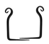 Totority Plant Wall Holder Hooks S-Shaped Iron Hangers for Hanging Lanterns and Flower Baskets, 5.67-Inch Black Forged Curved Brackets with Screws, Indoor Garden Storage Rack Set of 2