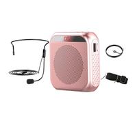 Totority Portable Travel Microphone and Personal Voice Amplifier with LED Screen, Rechargeable Compact Microphone for Classroom Use and Tour Guiding, and Stable Audio with Plastic Build