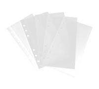 Totority Replaceable Budget Binder Inserts 5pcs A6 Pp Binder Pockets with 6 Holes Wear Resistant Organizers for Stamp Storage and Receipt Filing