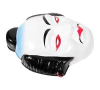Totority Reusable Japanese Cosplay Mask for Party and Stage Performing, White Plastic Traditional Mask with Unique Design, Adds Mystery and Is Not Easy to Deform, Suitable for Men and Women