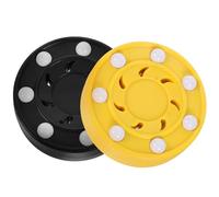 Totority Roller Hockey Pucks 2Pcs 3Inch Diameter Professional Design Training Balls for Competitive Skill Development Indoor Use Random Color