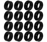 Totority Rubber Replacement Tires 16pcs with Realistic Appearance 1:64 Scale Black Drift Tire Covers for Car Model Wheels Suitable for Racing and Festival Decorations