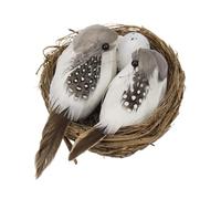 Totority Simulated Birds Nest with Eggs Model for Garden and Easter Decoration, Plastic Birds Breeding Nest Ornament, Photo Prop Suitable for Birdcages and Outdoor Use