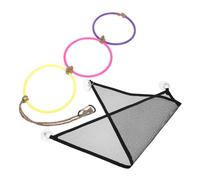 Totority Snake Climbing Rings Pet Macrame Hammock Black Plastic Hanging Fixtures Encourages Exercise Simulates Wild Environment Habitat Decor for Bearded Dragon Lizard Outdoors