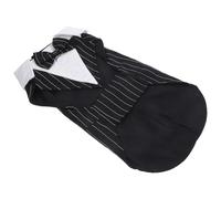 Totority Stylish Black Dog Wedding Suit Tuxedo for Puppy with Decorative Buttons Made of Polyester, Elegant and Classical Suit Style for Party and New Year's Eve Events