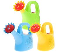 Totority Toys for Kids 7 3 Piece Plastic Watering Cans for Kids Blue/Green/Yellow Set Party Bundle - 3 Pack Kids