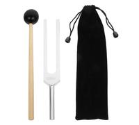 Totority Tuning Fork Aluminium Alloy 528hz Sound Healing Chakra Tuner Fork with Hammer Creative Design Silver for Yoga Practice and Creating Sacred Space