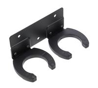 Totority Wall-Mounted Double Hook Mic Holder for Wireless Microphones, Metal Microphone Hanging Rack with Stable Positioning, for Home and Church Use