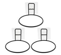 Totority Wall-mounted Pet Bowl Rack 3pcs Hanging Dog Feeding Bowl Brackets Punch-free Fixing Holder for Indoor Elevated Feeding