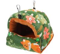 Totority Warm Bird House Parrot Cage Hanging House Cozy Resting Space Thickened Insulation Plush Cotton Hanging Design Winter Season inside The Cage for Parrots Pet Birds