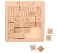 Totority Wooden Digital Huarongdao Sliding Number Puzzle for Ages 6-12, Brain Teaser Logic Game for Cognitive Skill and Logical Thinking Development, Educational Sequential Puzzle