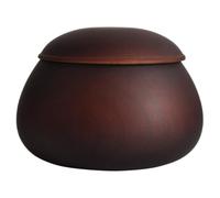 Totority Wooden Go Chess Pieces Storage Pot Easy to Clean Chess Pieces Container with Cover Design, Classic Brown Wood Material for Home and Board Game Organisation