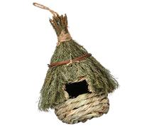 Totority Woven Bird Nest Hatching Breeding Cave House Easy to Hang Not Easy to Break Natural Water Grass Seagrass Fresh Look Real Object Decoration for Bird