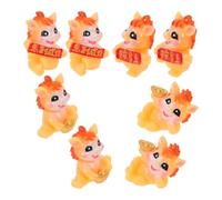 Totority Year of the Horse 8Pcs Resin Miniature Figurines 2026 Lucky Animal Statues Set Featuring Successful and Reclining Horses for Lunar New Year Celebration