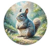 Totoro 1000 Pieces Jigsaws Stress Reliever Difficult Challenge for Adults Kids Challenging Cute Pets Creative Round Jigsaw Puzzles Home Decor Gifts And Gifts (67.5x67.5cm)