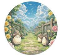 Totoro 1000 Pieces Jigsaws Stress Reliever Difficult Challenge for Adults Kids Unique Challenge Game Cute Pets Jigsaw Puzzles Family Game Gifts And Gifts (67.5x67.5cm)